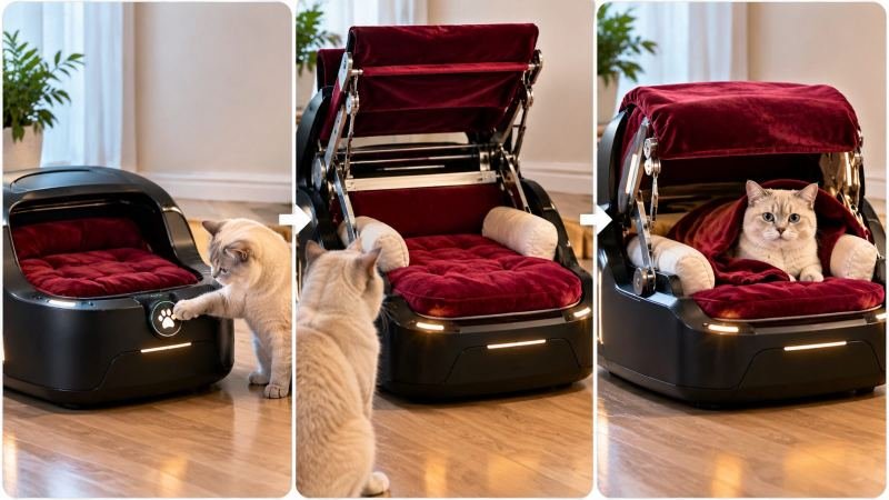 FUTURISTIC AUTOMATED PET COMFORT GADGET ENGINE