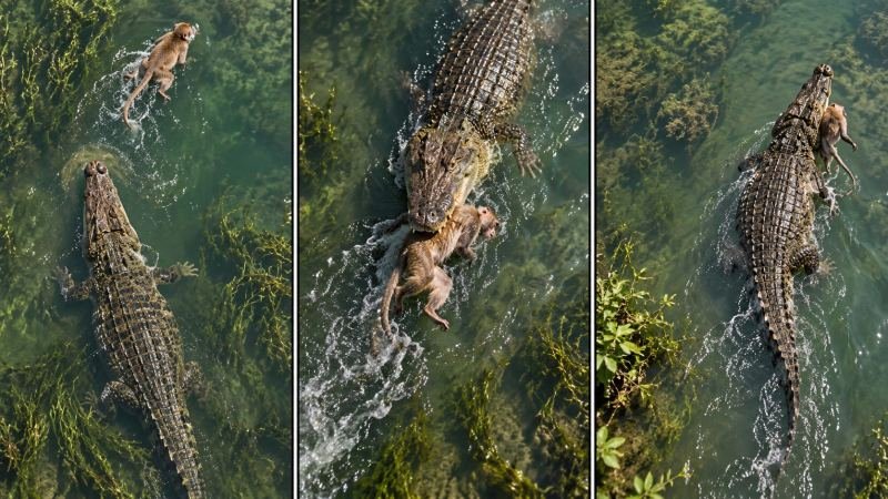 HYPER-REAL AERIAL WILDLIFE PREDATOR-PREY CHASE ENGINE