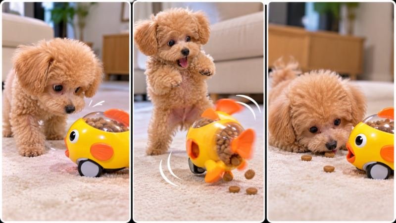 TINY POODLE VS INTERACTIVE TOY / DEVICE CURIOSITY COMEDY ENGINE